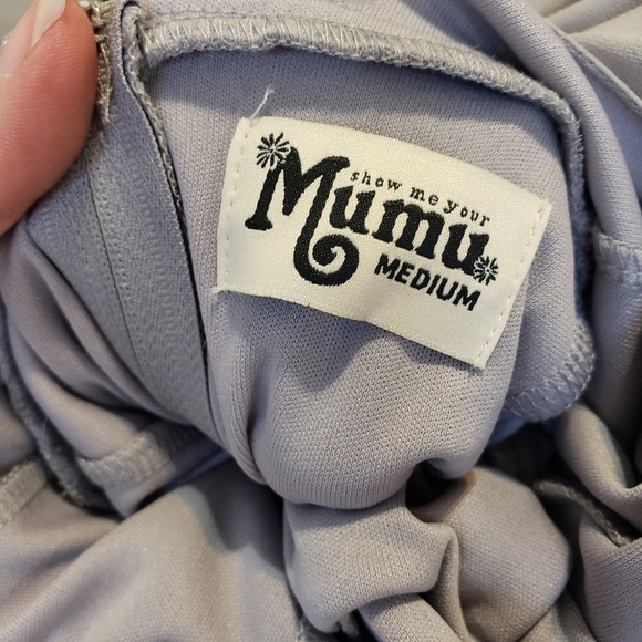 Show Me Your MuMu Gray Maxi Dress with Flowing Design - Picture 9 of 11